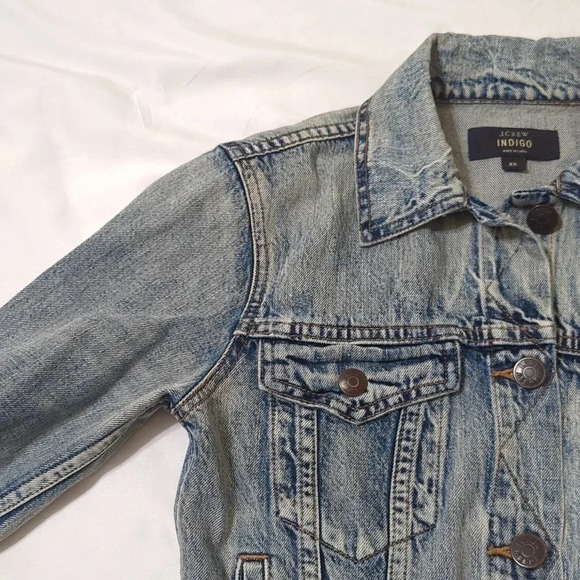 J.Crew Indigo Denim Jacket, Color Light Wash Size XS - Picture 3 of 14